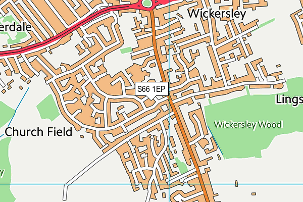S66 1EP map - OS VectorMap District (Ordnance Survey)