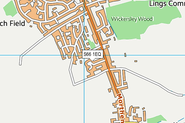 S66 1EQ map - OS VectorMap District (Ordnance Survey)