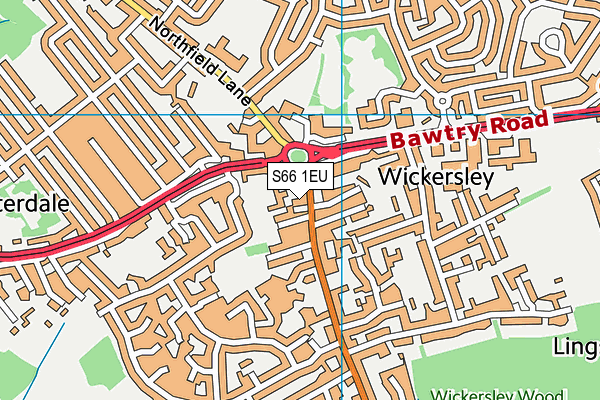 Wickersley St Albans Ce Primary School map (S66 1EU) - OS VectorMap District (Ordnance Survey)