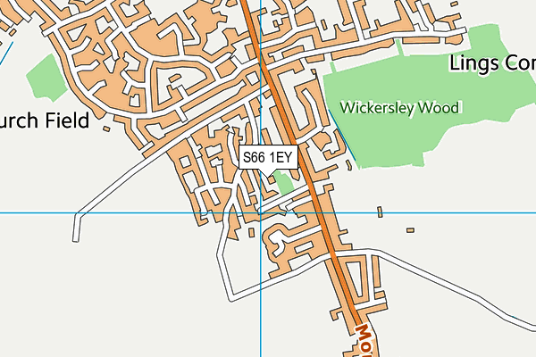 S66 1EY map - OS VectorMap District (Ordnance Survey)