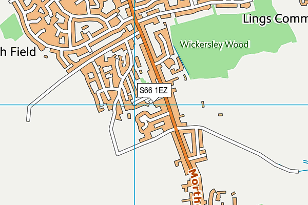 S66 1EZ map - OS VectorMap District (Ordnance Survey)