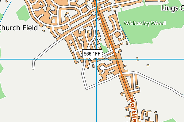 S66 1FF map - OS VectorMap District (Ordnance Survey)