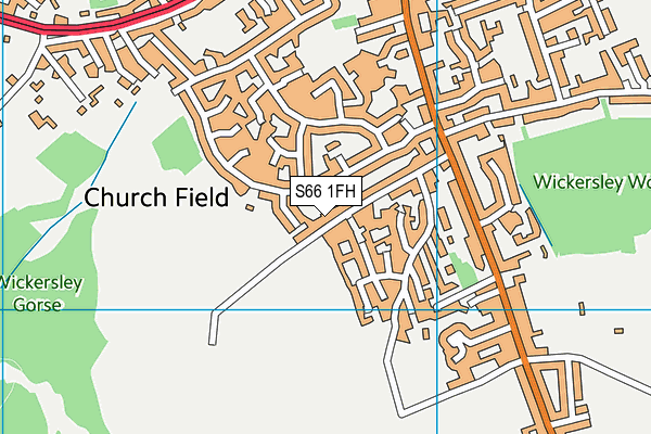 S66 1FH map - OS VectorMap District (Ordnance Survey)