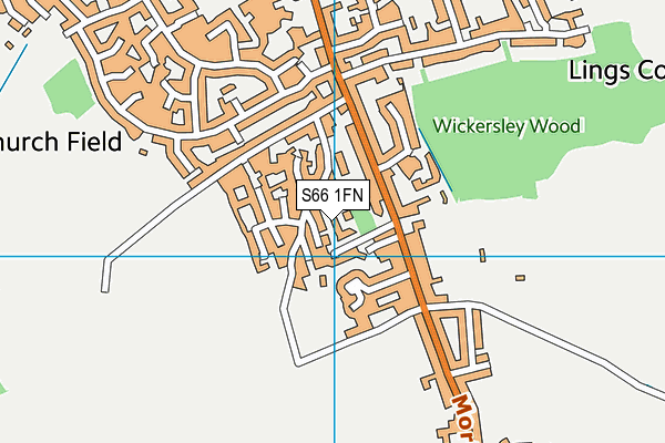 S66 1FN map - OS VectorMap District (Ordnance Survey)