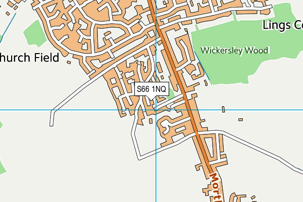 S66 1NQ map - OS VectorMap District (Ordnance Survey)
