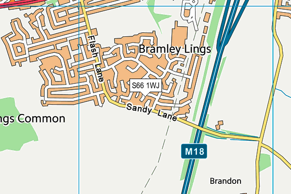 S66 1WJ map - OS VectorMap District (Ordnance Survey)