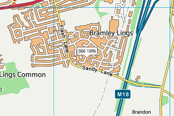 S66 1WN map - OS VectorMap District (Ordnance Survey)