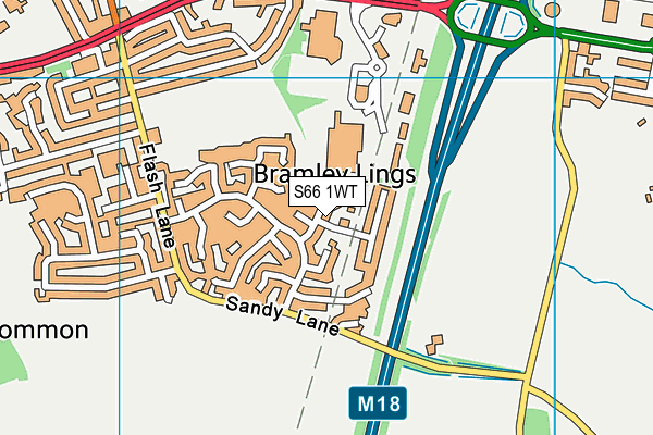 S66 1WT map - OS VectorMap District (Ordnance Survey)