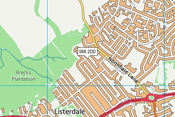 S66 2DD map - OS VectorMap District (Ordnance Survey)