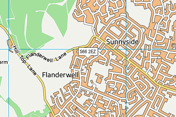 S66 2EZ map - OS VectorMap District (Ordnance Survey)