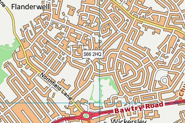 S66 2HQ map - OS VectorMap District (Ordnance Survey)