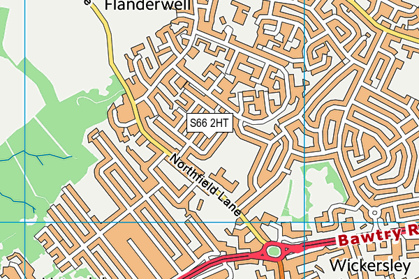 S66 2HT map - OS VectorMap District (Ordnance Survey)
