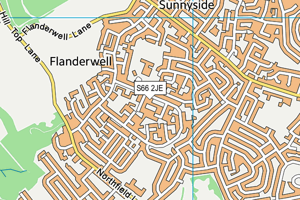 S66 2JE map - OS VectorMap District (Ordnance Survey)