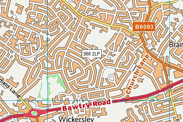 S66 2LP map - OS VectorMap District (Ordnance Survey)