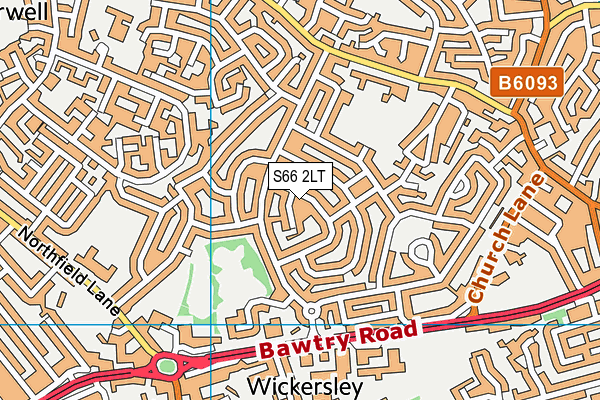 S66 2LT map - OS VectorMap District (Ordnance Survey)
