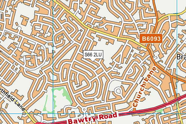 S66 2LU map - OS VectorMap District (Ordnance Survey)