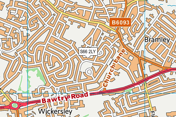 S66 2LY map - OS VectorMap District (Ordnance Survey)