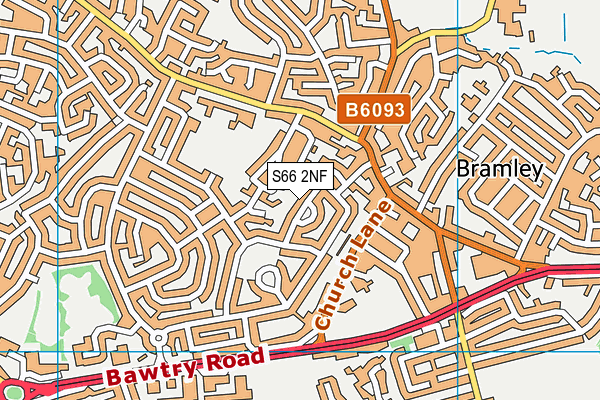 S66 2NF map - OS VectorMap District (Ordnance Survey)