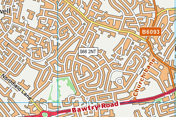 S66 2NT map - OS VectorMap District (Ordnance Survey)