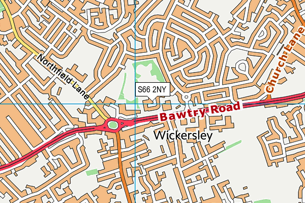 S66 2NY map - OS VectorMap District (Ordnance Survey)