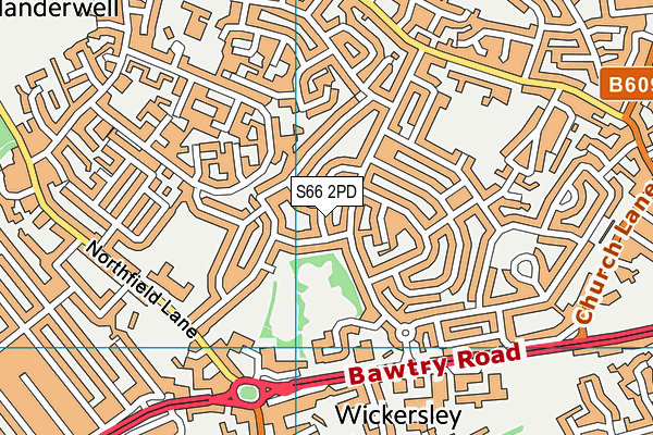 S66 2PD map - OS VectorMap District (Ordnance Survey)