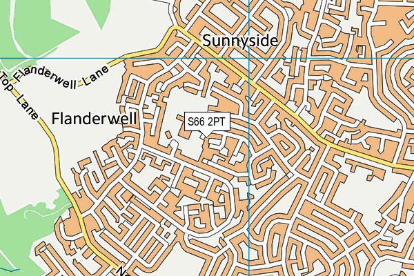 S66 2PT map - OS VectorMap District (Ordnance Survey)