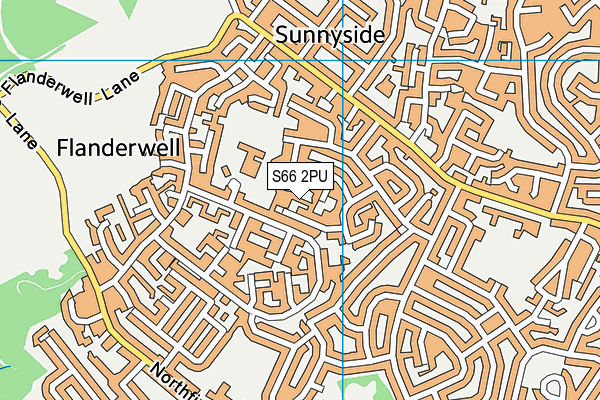 S66 2PU map - OS VectorMap District (Ordnance Survey)