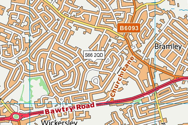 S66 2QD map - OS VectorMap District (Ordnance Survey)