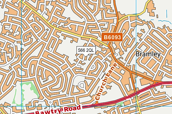 S66 2QL map - OS VectorMap District (Ordnance Survey)