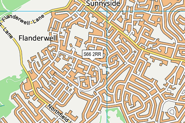 S66 2RR map - OS VectorMap District (Ordnance Survey)