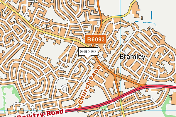 S66 2SG map - OS VectorMap District (Ordnance Survey)