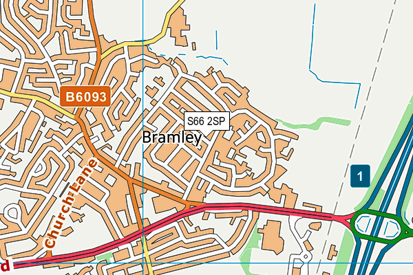 S66 2SP map - OS VectorMap District (Ordnance Survey)