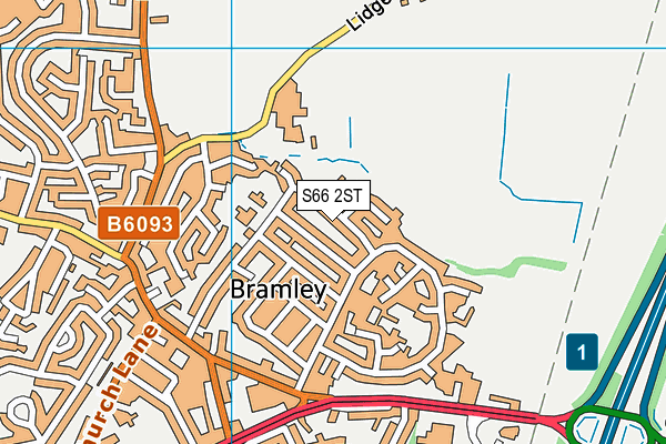 S66 2ST map - OS VectorMap District (Ordnance Survey)