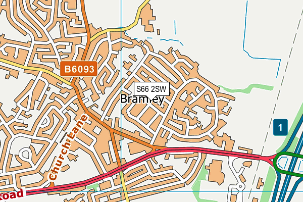 S66 2SW map - OS VectorMap District (Ordnance Survey)