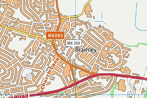 S66 2SX map - OS VectorMap District (Ordnance Survey)