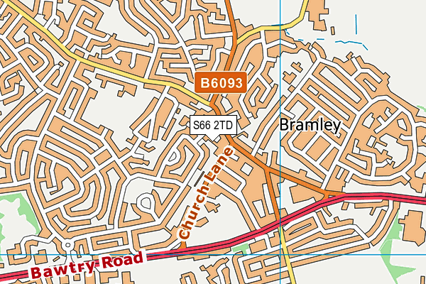 S66 2TD map - OS VectorMap District (Ordnance Survey)