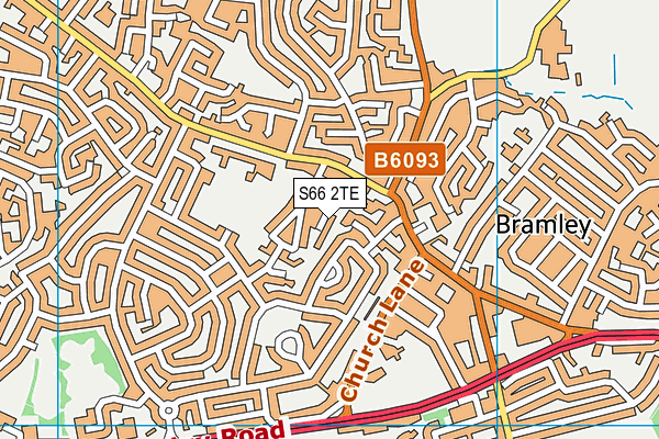 S66 2TE map - OS VectorMap District (Ordnance Survey)