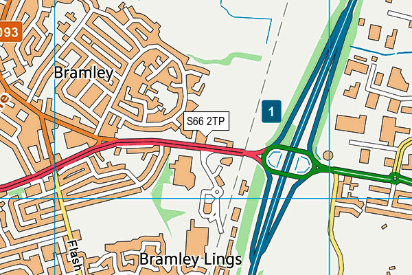 S66 2TP map - OS VectorMap District (Ordnance Survey)