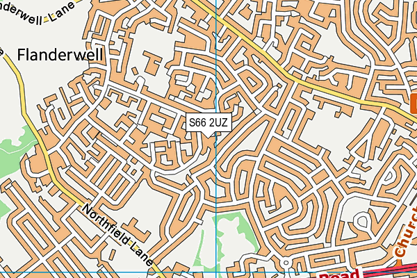 S66 2UZ map - OS VectorMap District (Ordnance Survey)