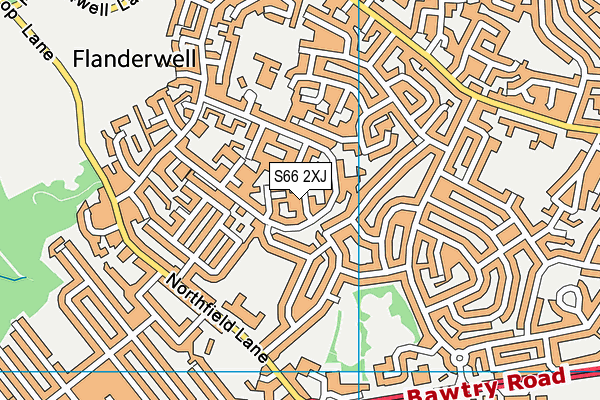 S66 2XJ map - OS VectorMap District (Ordnance Survey)