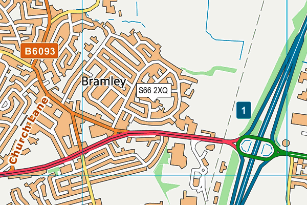 S66 2XQ map - OS VectorMap District (Ordnance Survey)