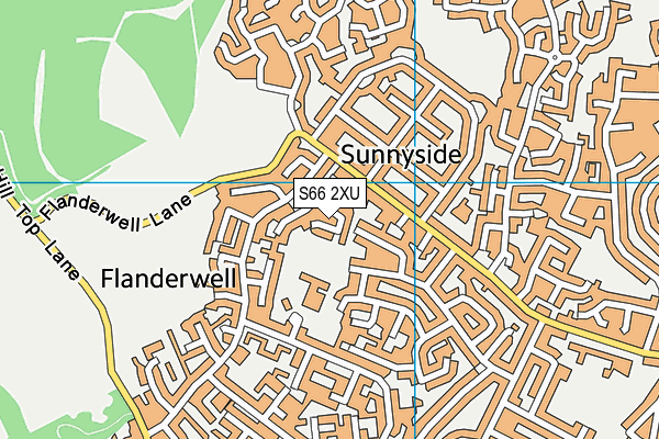 S66 2XU map - OS VectorMap District (Ordnance Survey)