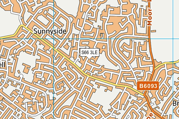 S66 3LE map - OS VectorMap District (Ordnance Survey)