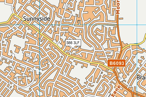 S66 3LF map - OS VectorMap District (Ordnance Survey)