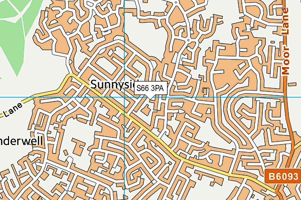 S66 3PA map - OS VectorMap District (Ordnance Survey)