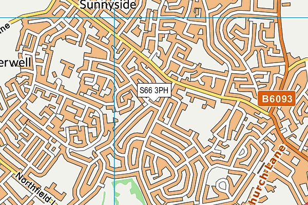 S66 3PH map - OS VectorMap District (Ordnance Survey)