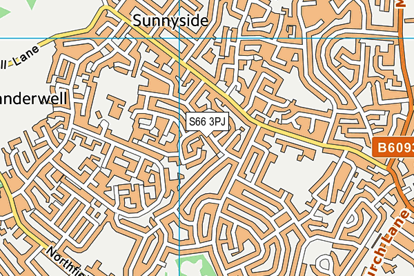 S66 3PJ map - OS VectorMap District (Ordnance Survey)