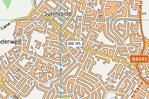 S66 3PL map - OS VectorMap District (Ordnance Survey)