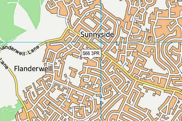 S66 3PR map - OS VectorMap District (Ordnance Survey)