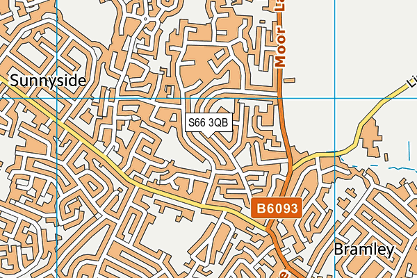 S66 3QB map - OS VectorMap District (Ordnance Survey)